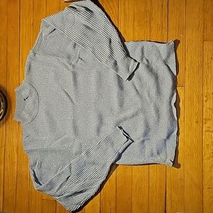 TanJay Silver Metallic Mock Turtleneck Small